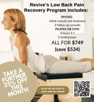 Take a further 25% off our BACK PAIN RECOVERY PROGRAM IN OCTOBER